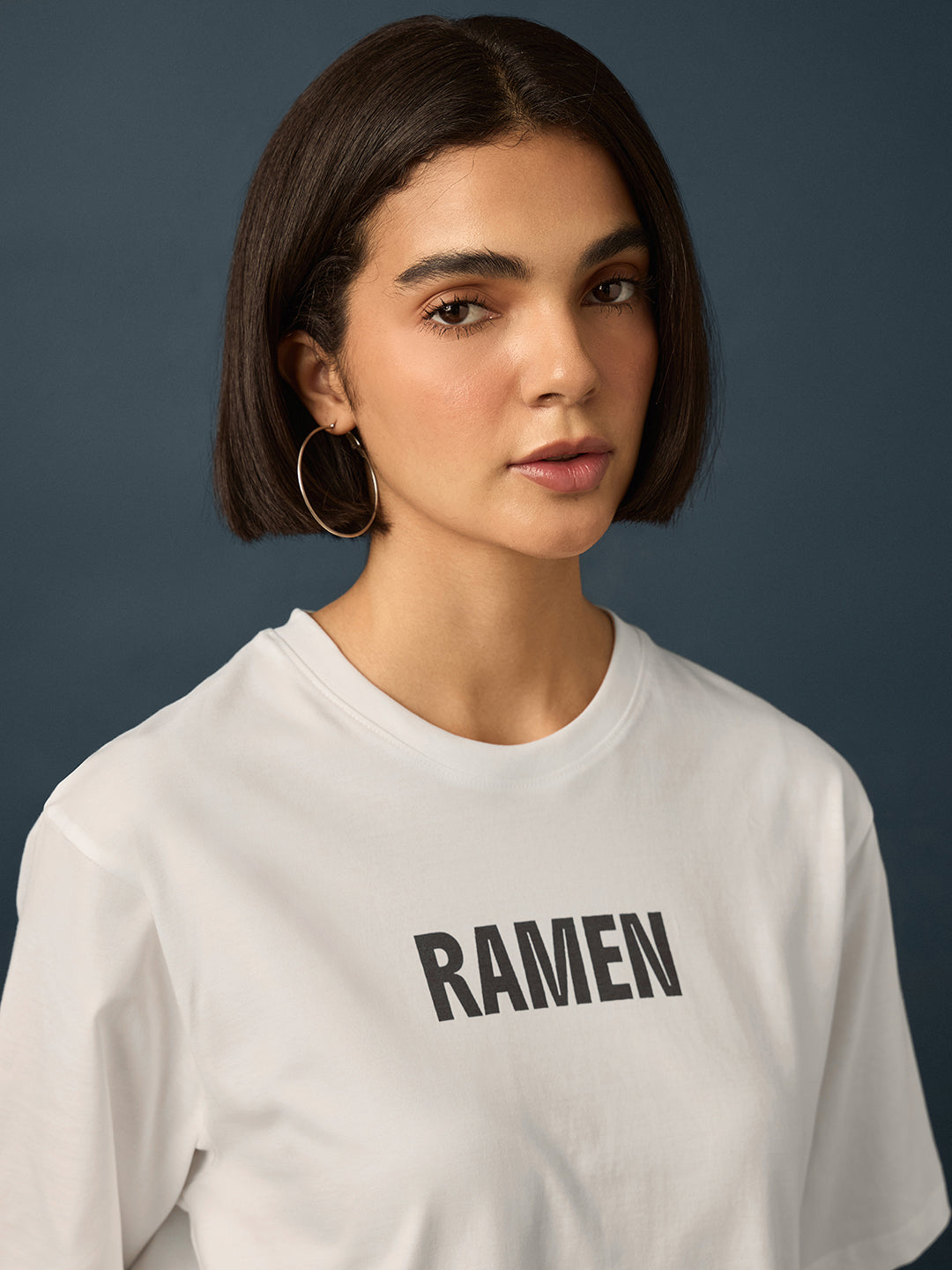 Womens Short Sleeve Printed Oversized Fit Tshirt 