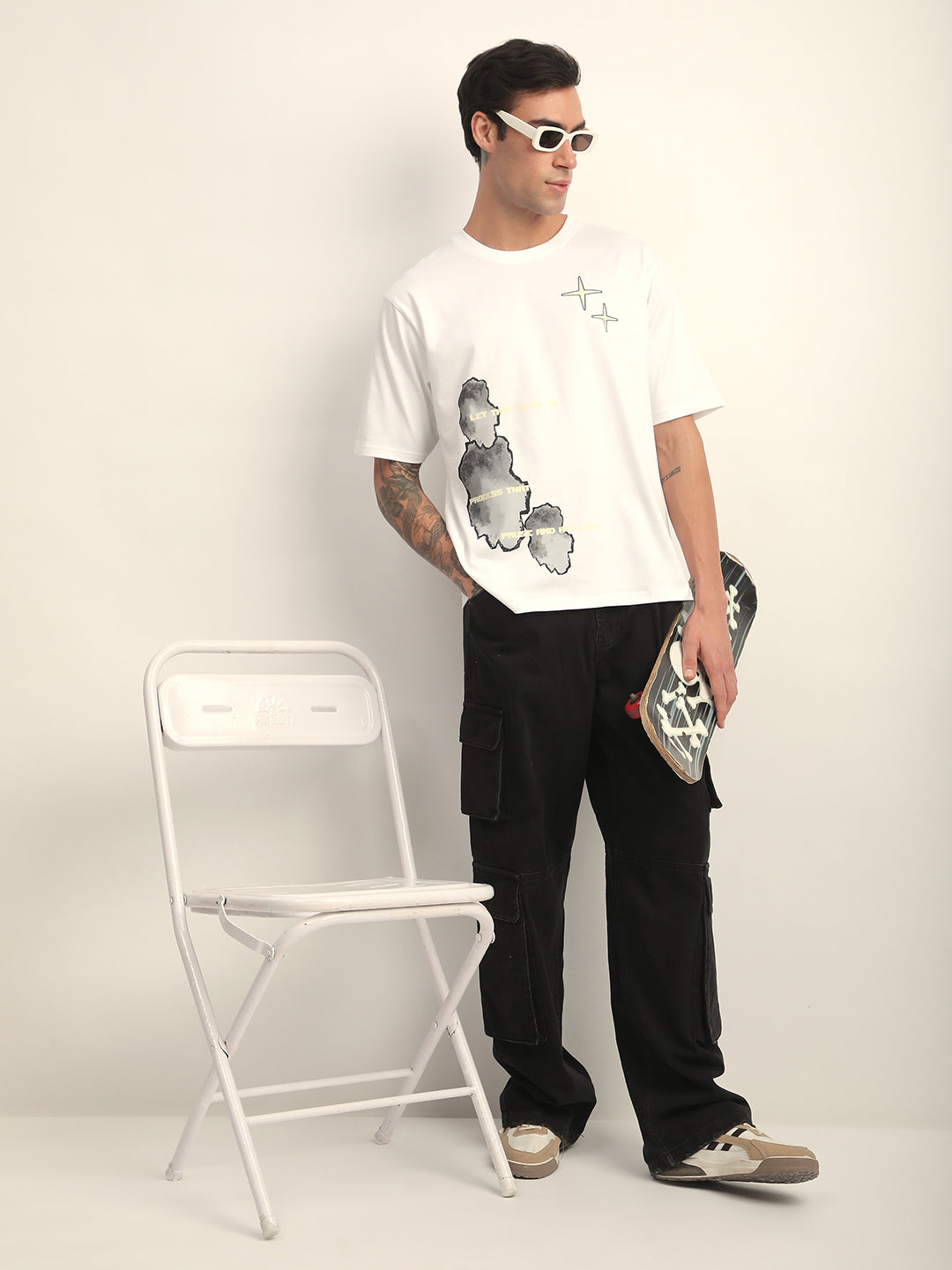 Mens Half Sleeve Round Neck Printed Oversized Fit Tshirts