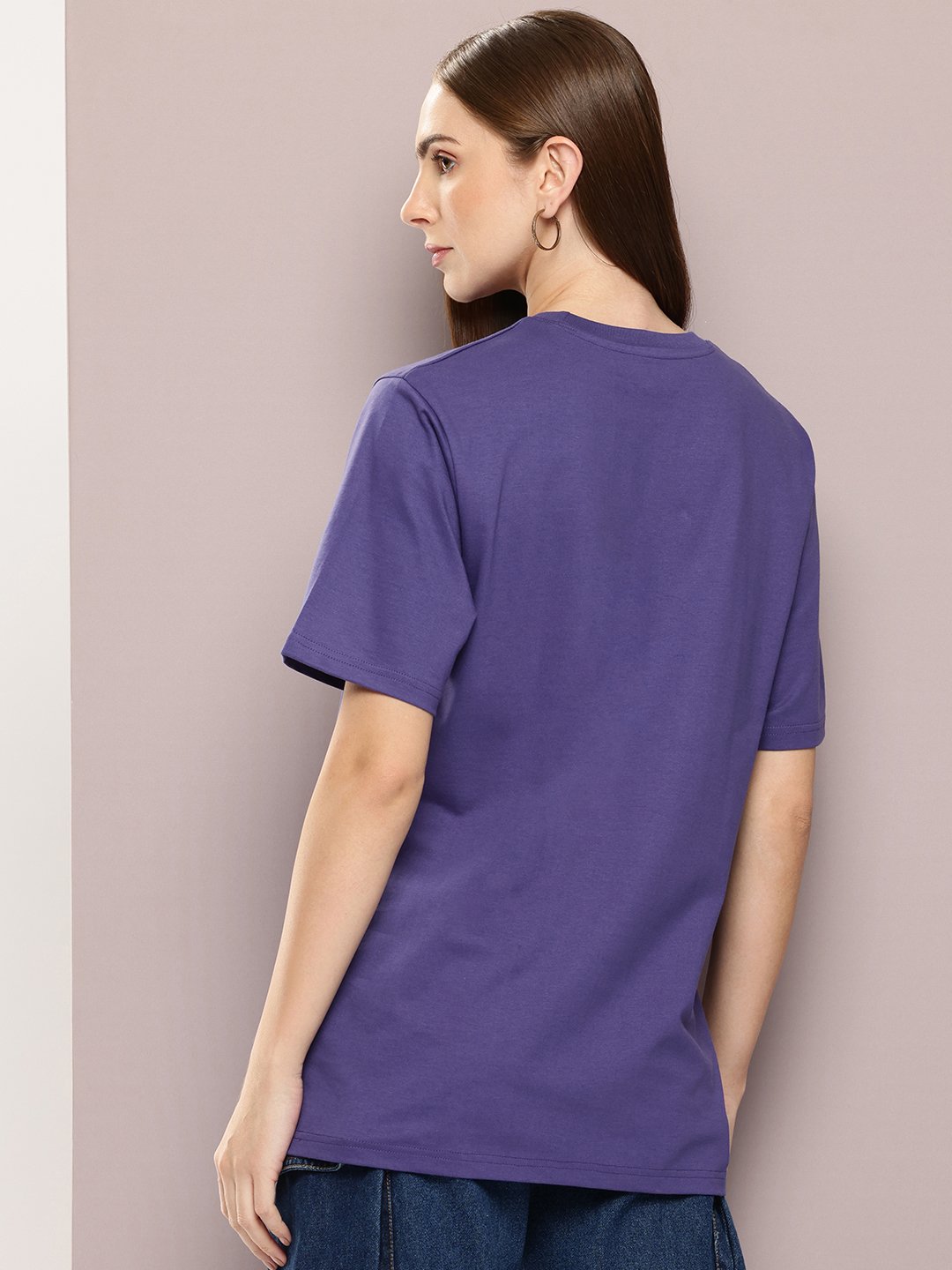 Womens Half Sleeve Round Neck Oversized Fit T-Shirts