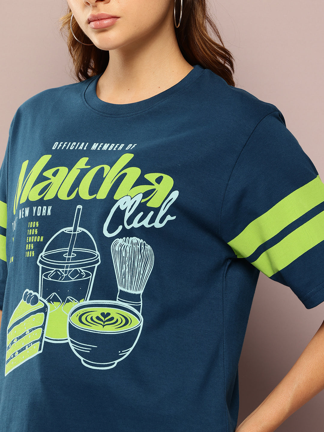 Womens Short Sleeve Printed Oversized Fit Tshirt