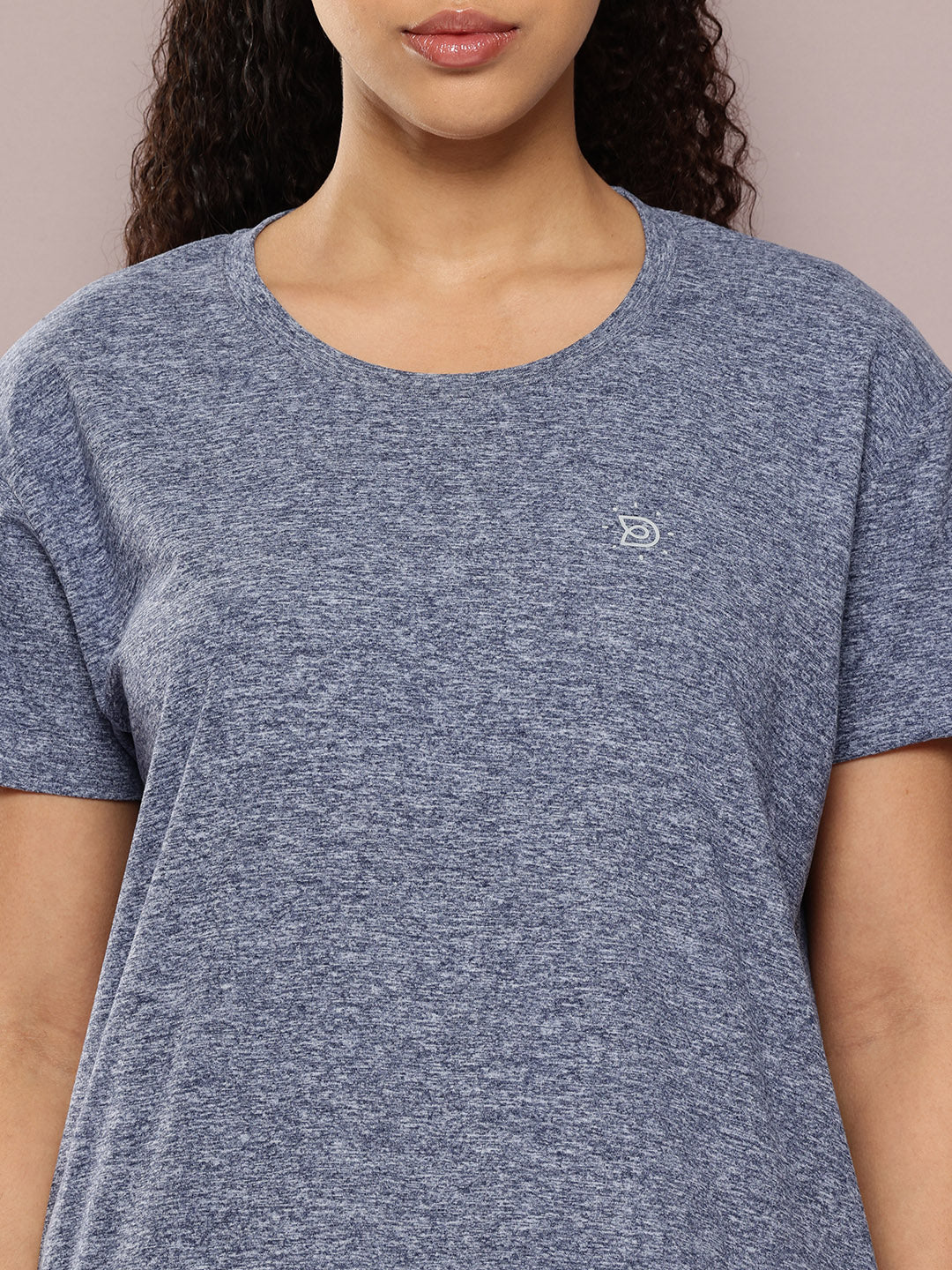 Womens Half Sleeve Round Neck Solid Boxy Fit Tshirts