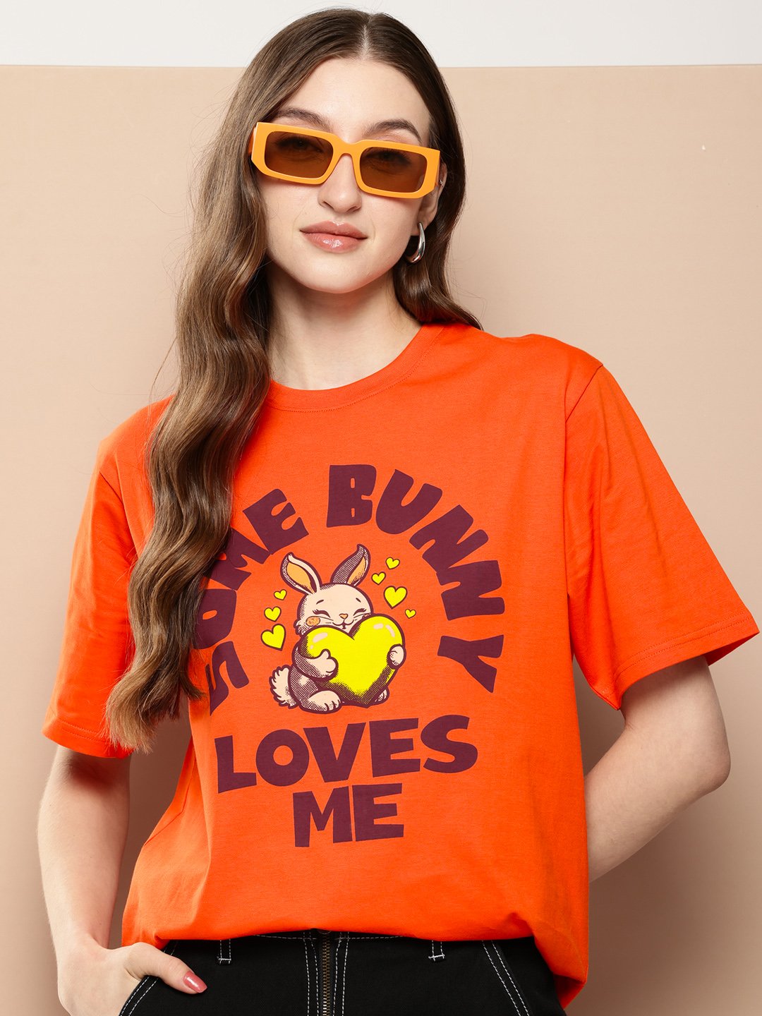 Womens Half Sleeve Round Neck Oversized Fit T-Shirts