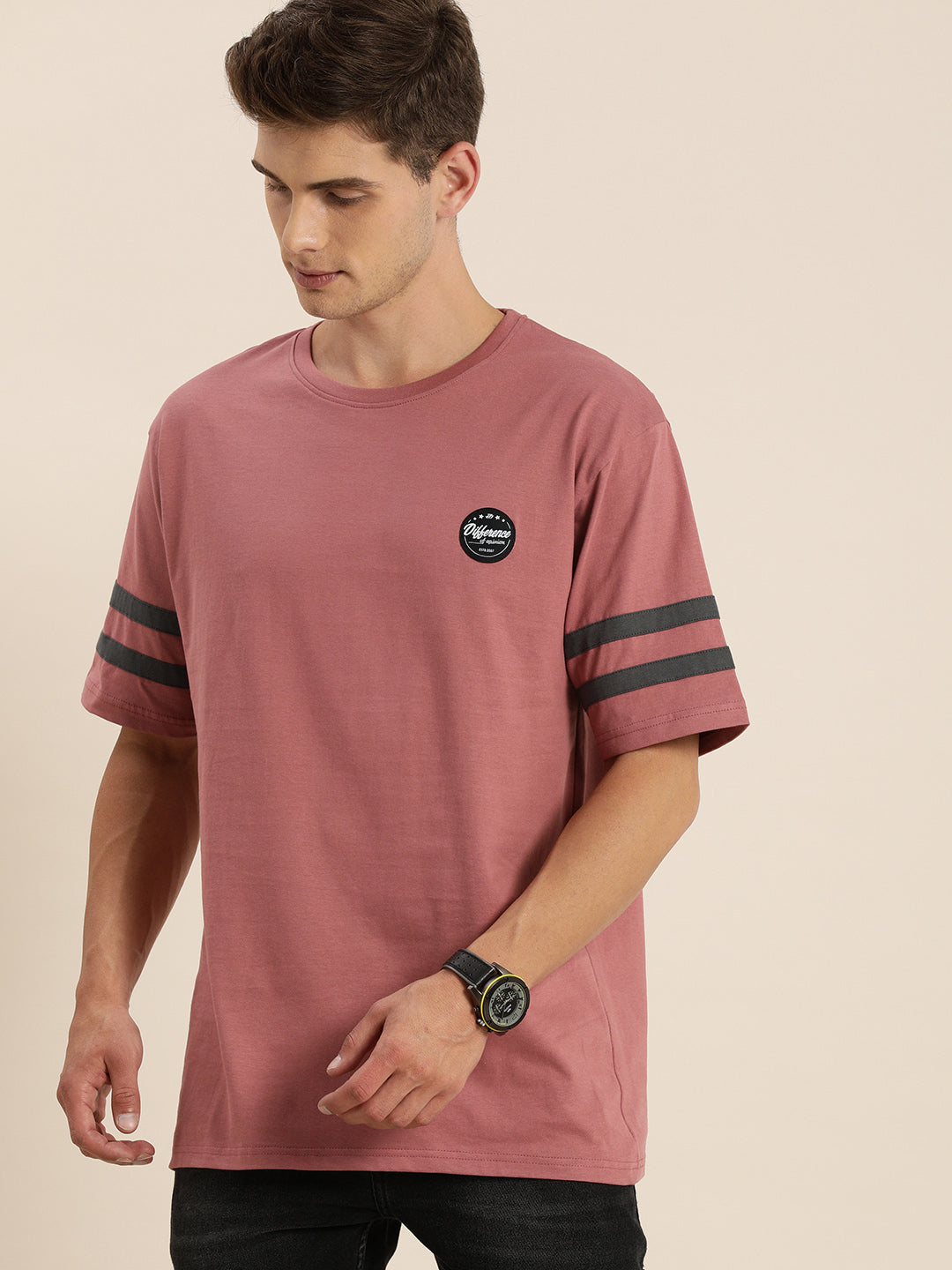 Mens Half Sleeve Round Neck Oversized Fit T-Shirts