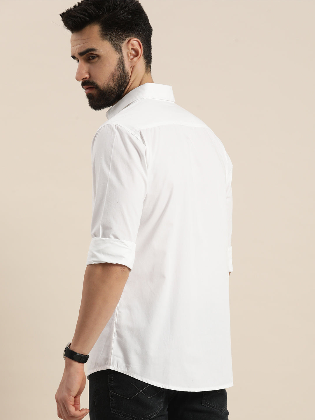 Mens Plain Full Sleeve Shirt With Pocket