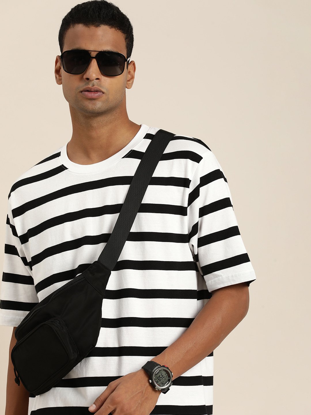 Mens Half Sleeve Round Neck Oversized Fit T-Shirts