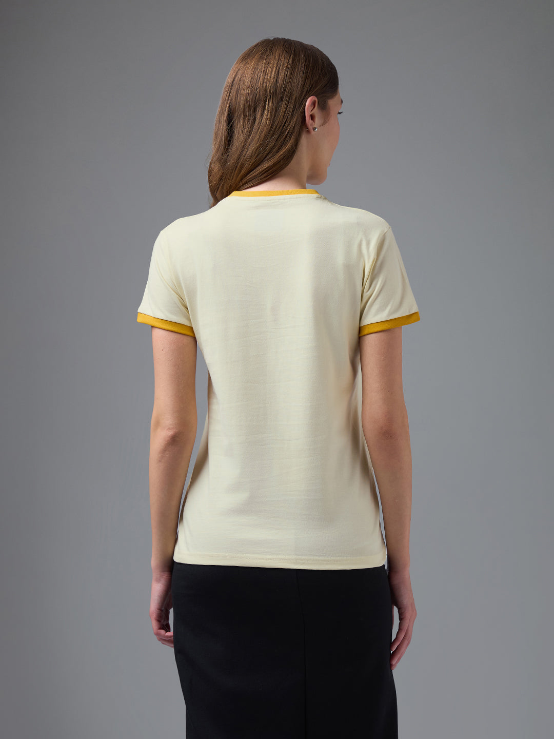 Womens Embroidery Round Neck Regular Fit Tshirt