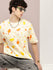 Mens Half Sleeve Round Neck All-Over Printed Oversized Fit Tshirts