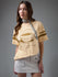 Womens Printed Round Neck Oversized Fit Tshirt