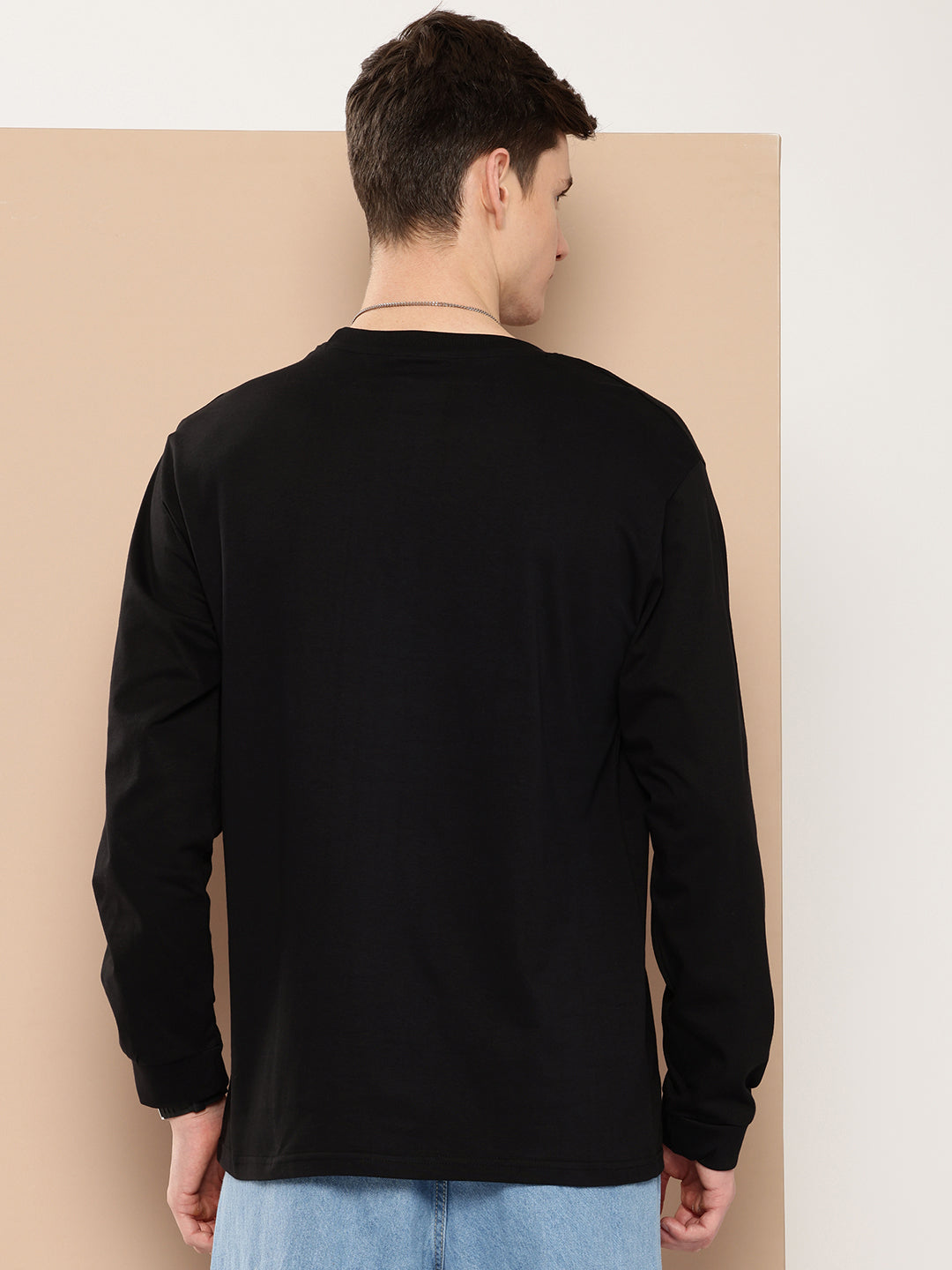 Mens Full Sleeve Round Neck Printed Oversized Fit Tshirts