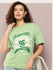 Womens Half Sleeve Round Neck Printed Oversized Fit Tshirts