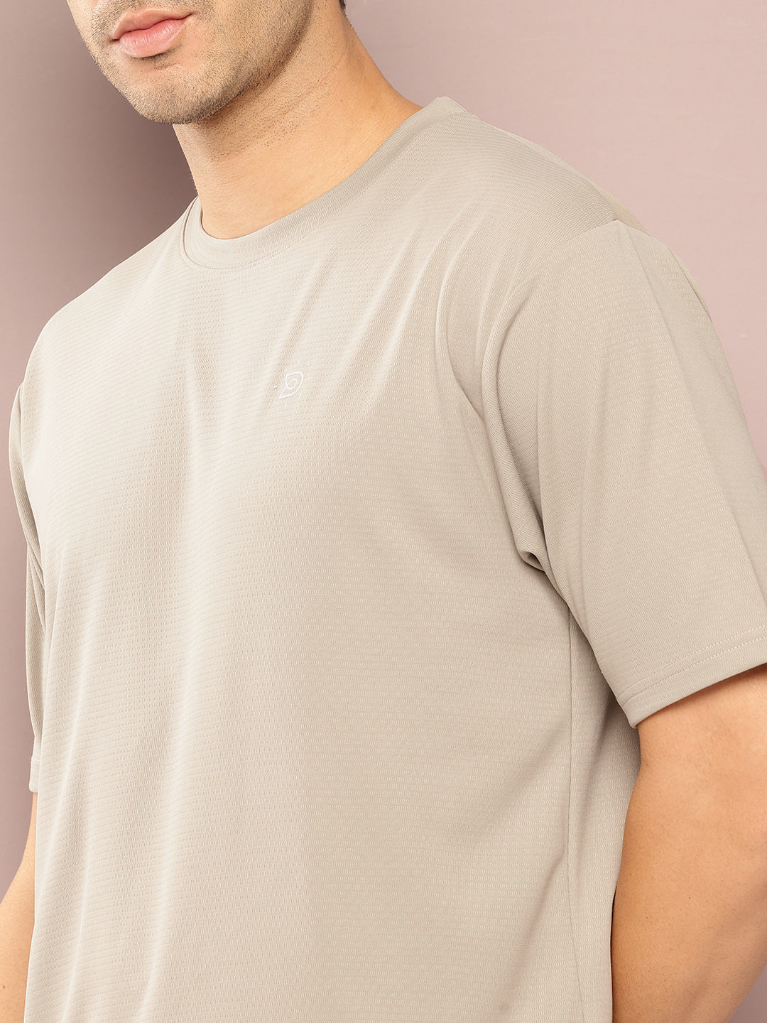 Mens Short Sleeve Round Neck Oversized Polyster Tshirt