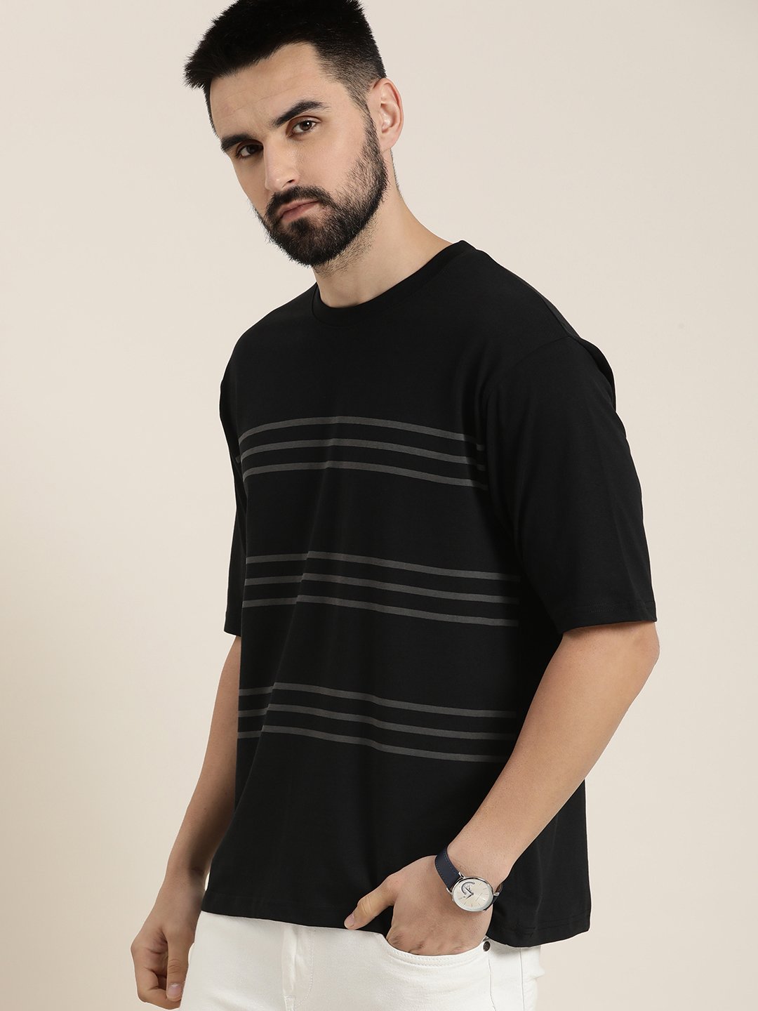 Mens Half Sleeve Round Neck Oversized Fit T-Shirts