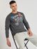 Mens Printed Regular Fit Full Sleeve Round Neck Tshirt