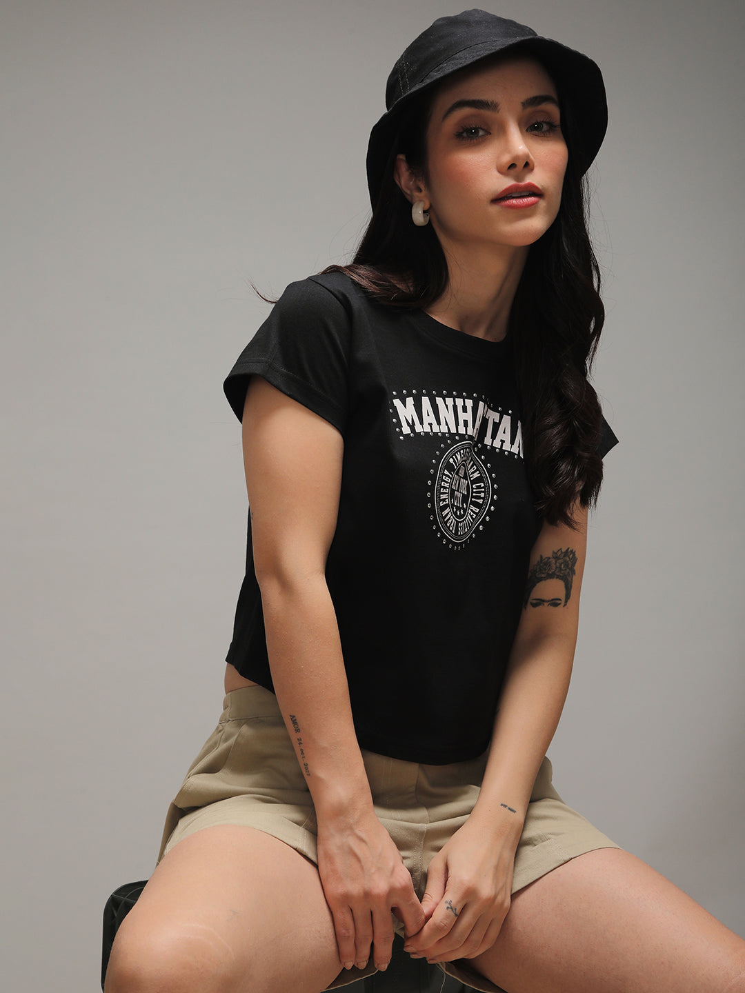 Womens Half Sleeve Round Neck Printed Regular Fit Tshirts