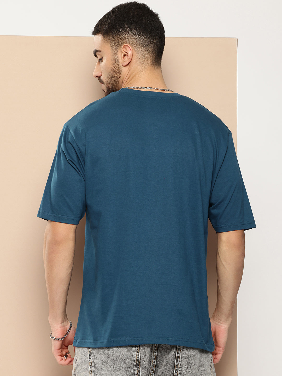 Mens Half Sleeve Round Neck Printed Oversized Fit Tshirts