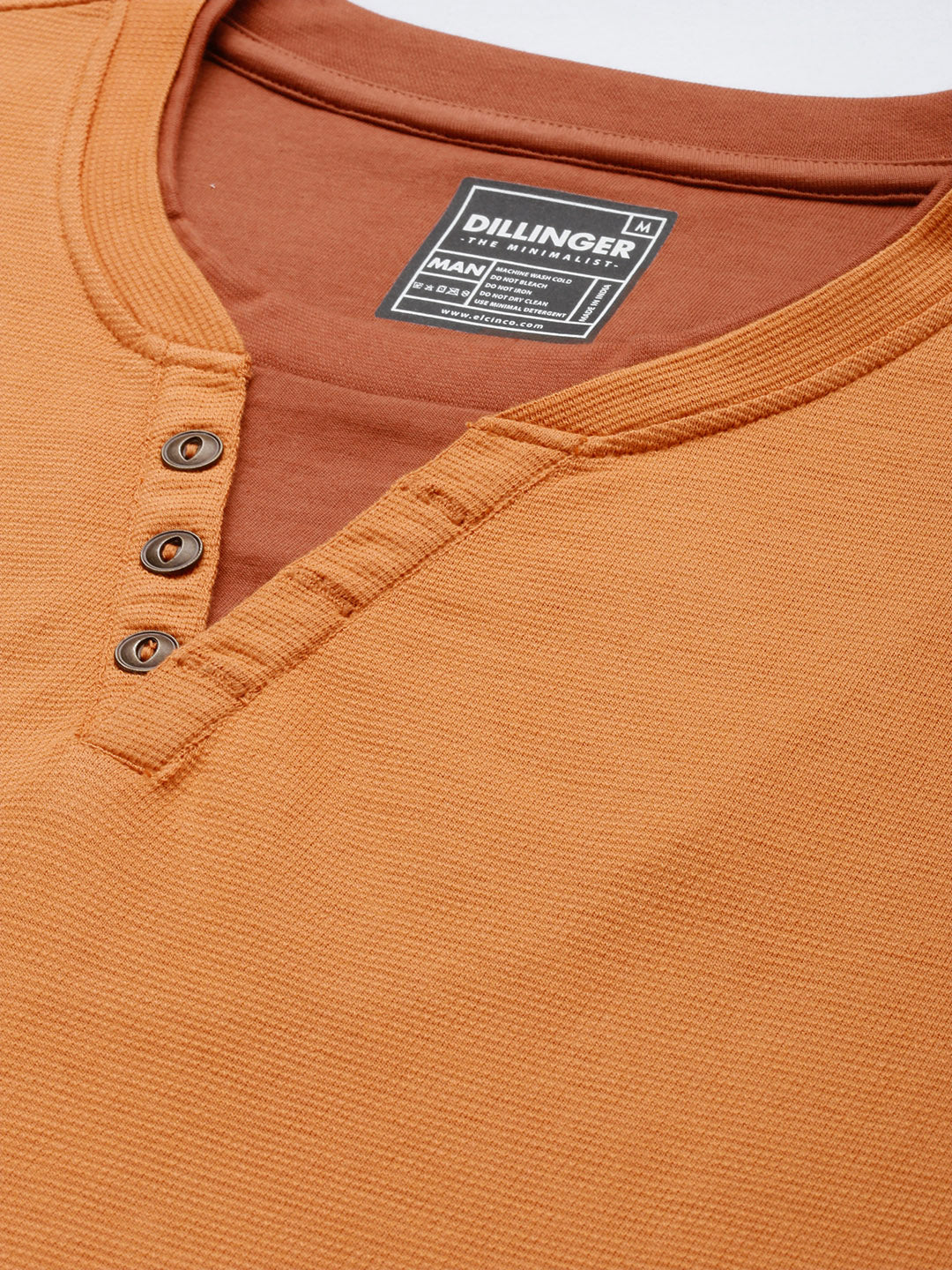 Mens Full Sleeve V-Neck Solid Oversized Fit Tshirts