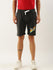Men Charcoal Grey Typography Printed Mid-Rise Regular Shorts