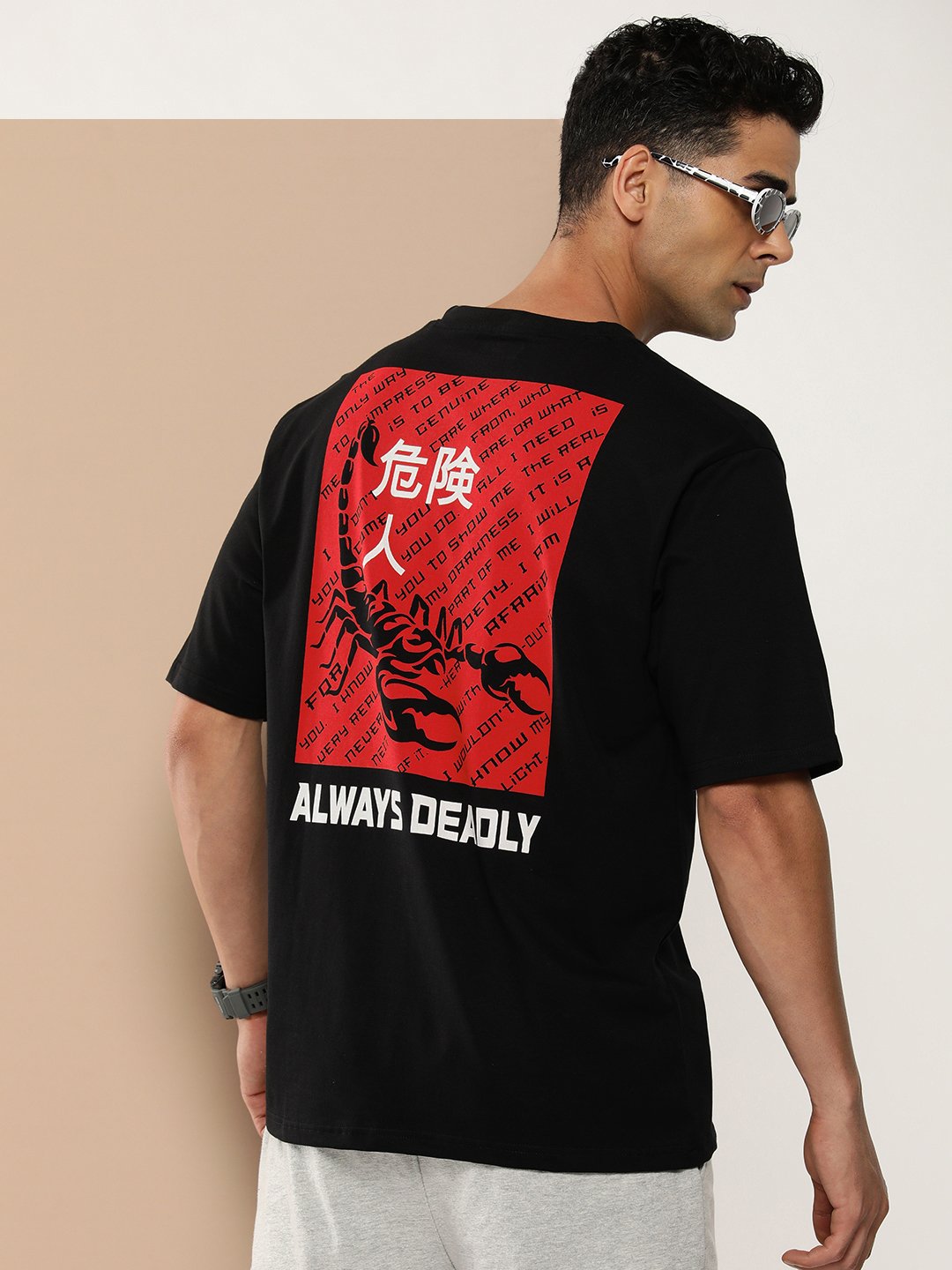 Mens Half Sleeve Round Neck Oversized Fit T-Shirts