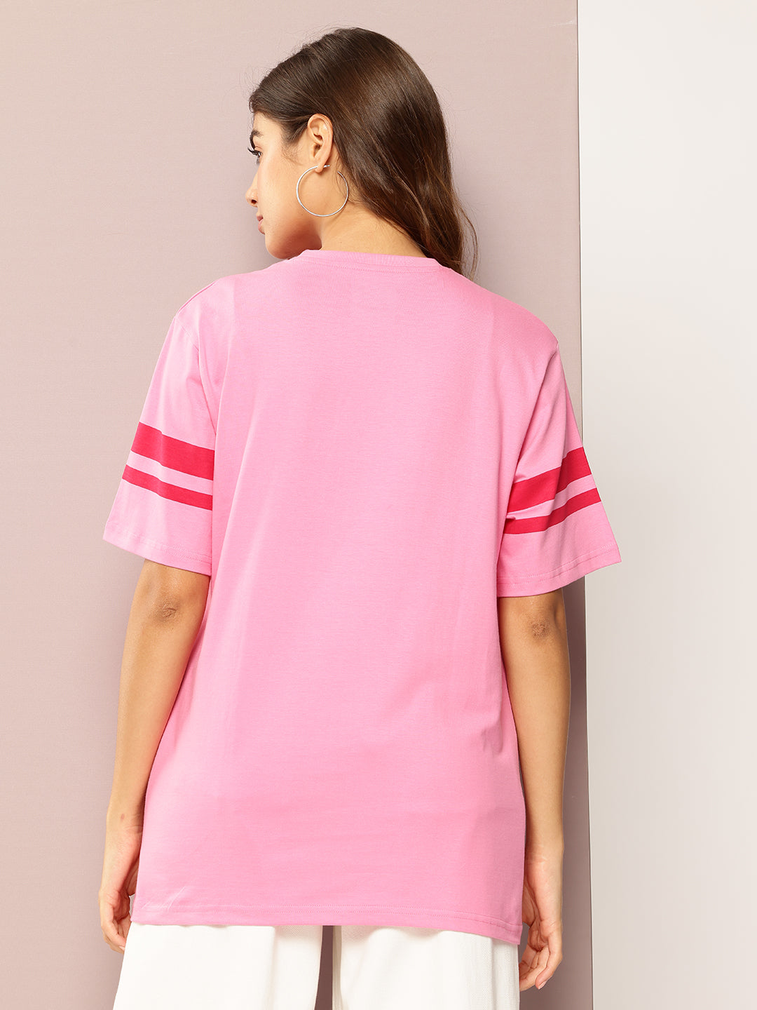 Womens Short Sleeve Printed Oversized Fit Tshirt