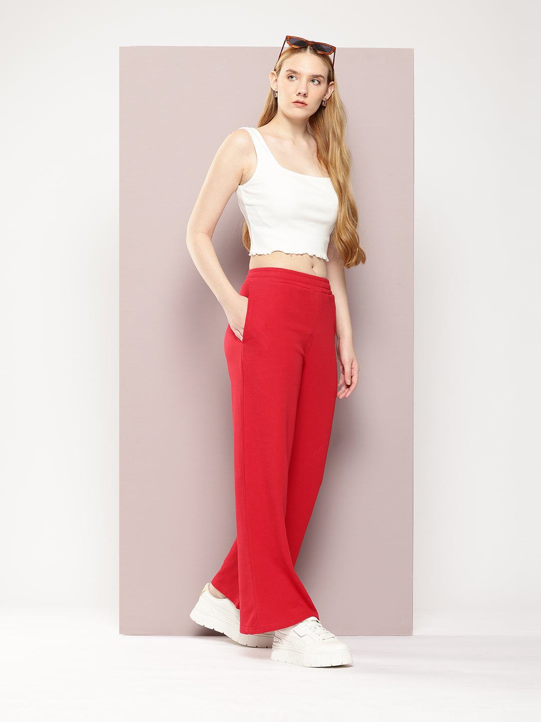 Women Ultra Soft Drapey Cotton Extra Baggy Korean Pant