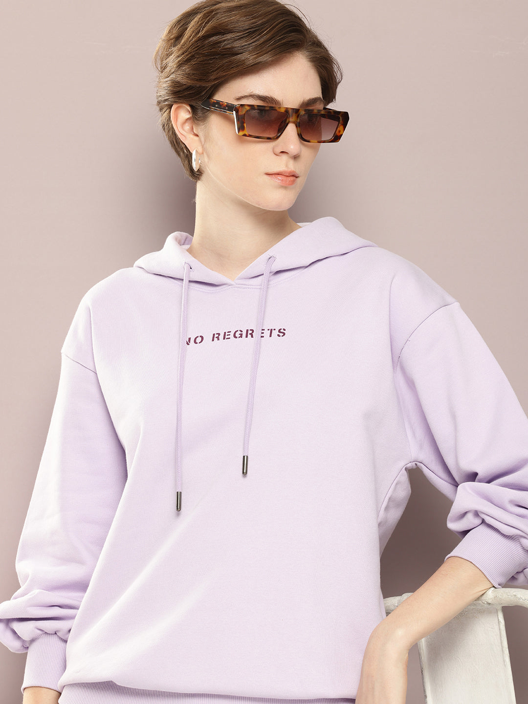 Womens Long Sleeve Oversized Hooded Sweatshirt