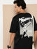 Mens Half Sleeve Round Neck Back Printed Oversized Fit Tshirts