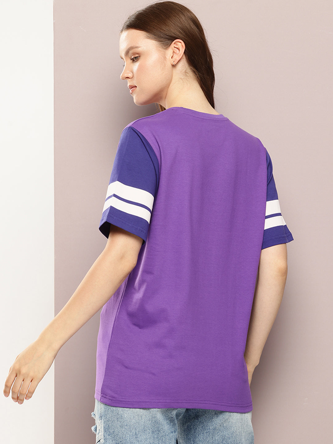 Womens Half Sleeve Round Neck Printed Oversized Fit Tshirts