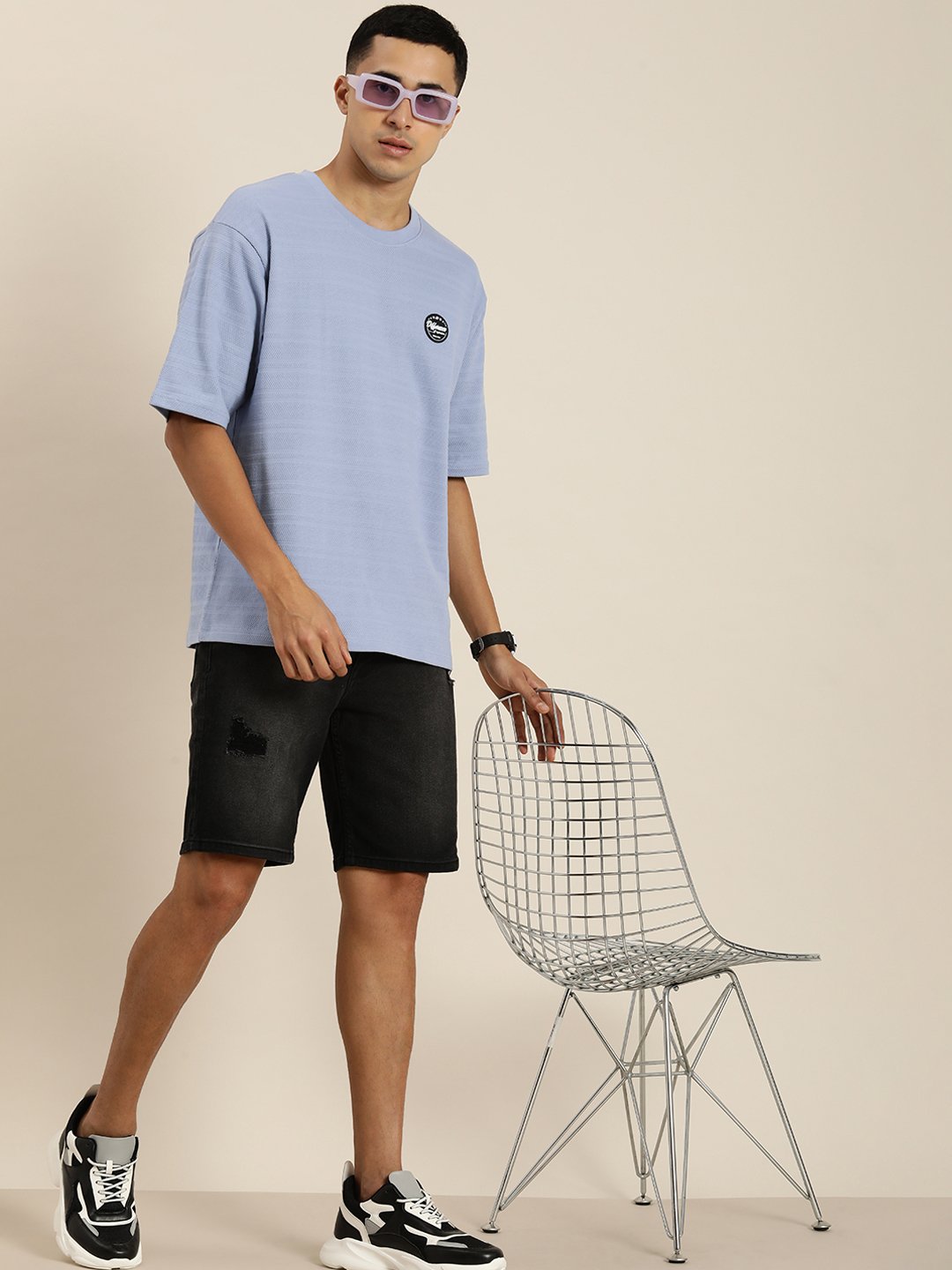 Mens Half Sleeve Round Neck Oversized Fit T-Shirts