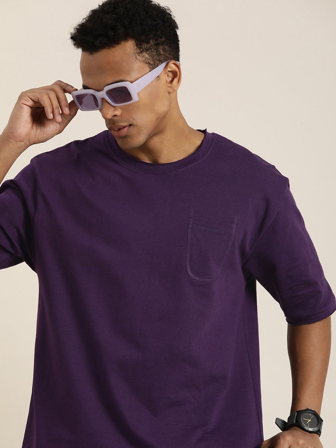 Mens Half Sleeve Round Neck Oversized Fit T-Shirts