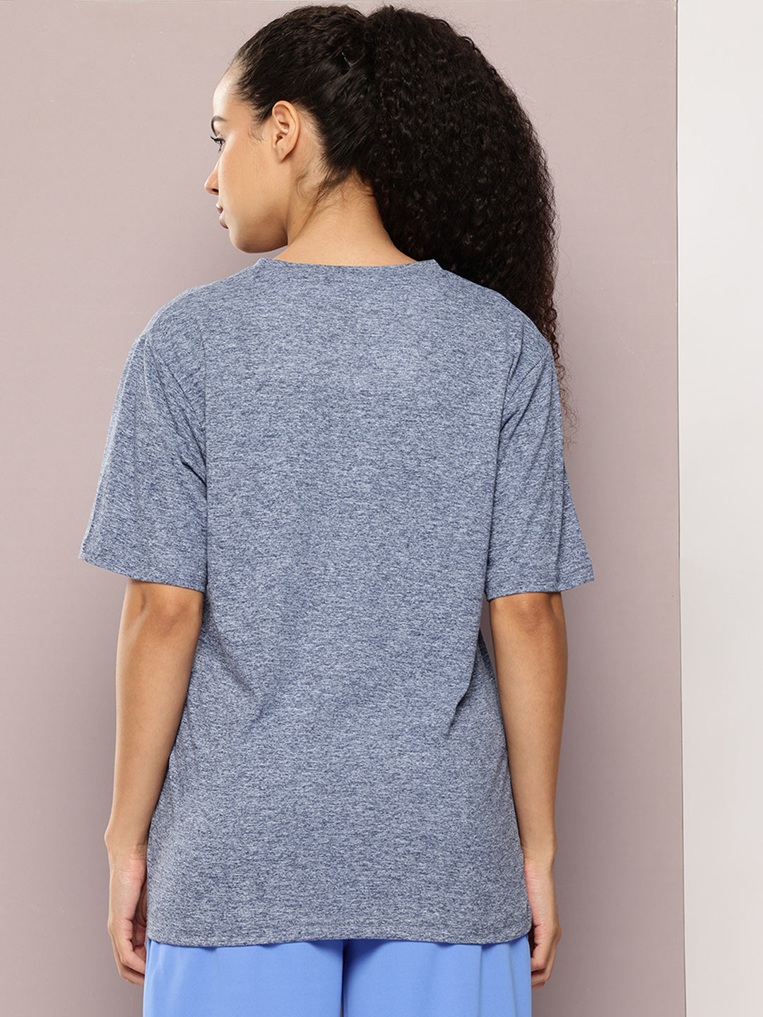 Womens Half Sleeve Round Neck Solid Oversized Fit Tshirts