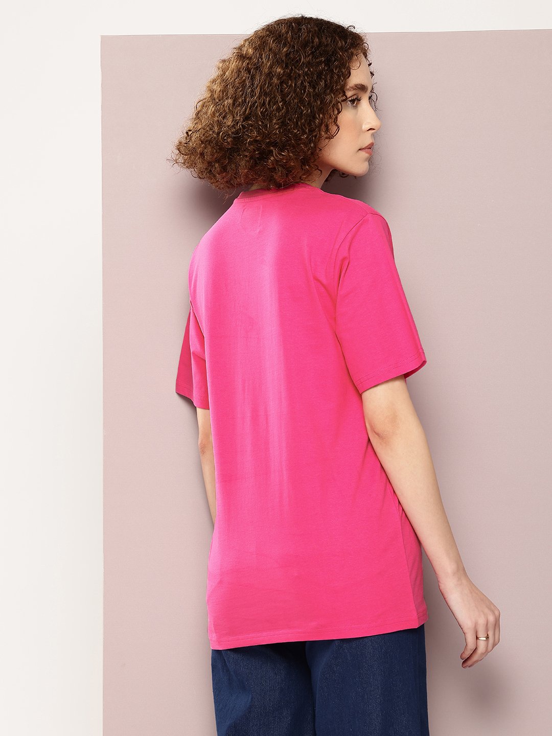 Womens Half Sleeve Round Neck Oversized Fit T-Shirts