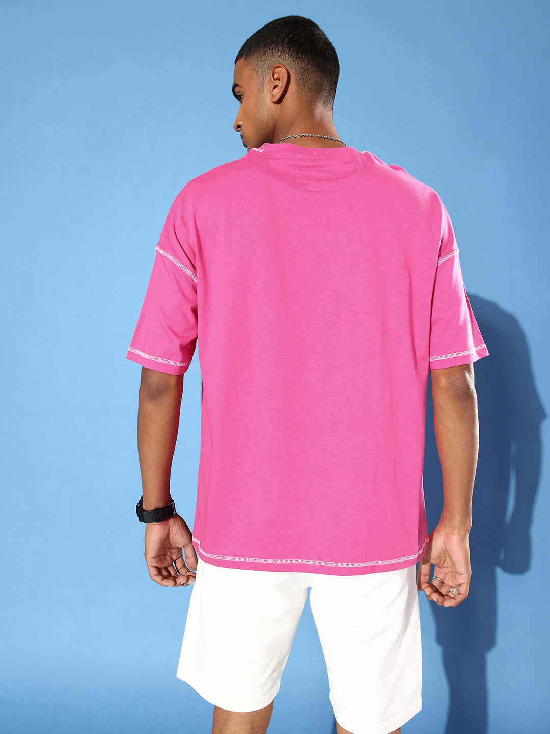 Mens Half Sleeve Drop Shoulder Plain Oversized Fit T-Shirts
