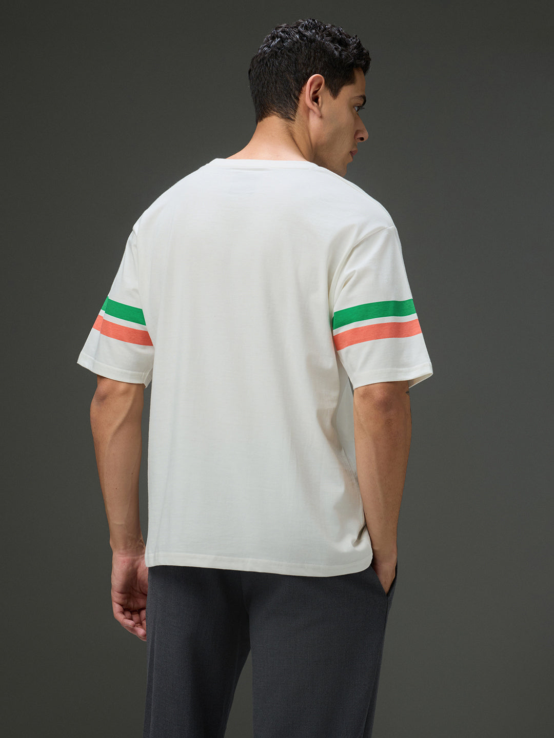 Mens Round Neck Half Sleeve Printed Oversized Fit Tshirt
