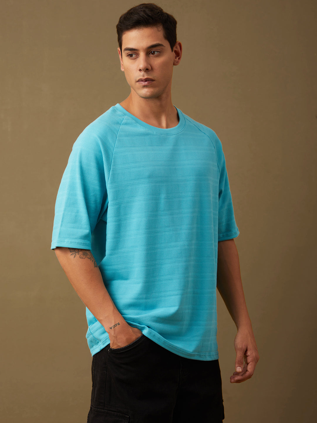 Mens Half Sleeve Round Neck Oversized Fit T-Shirts
