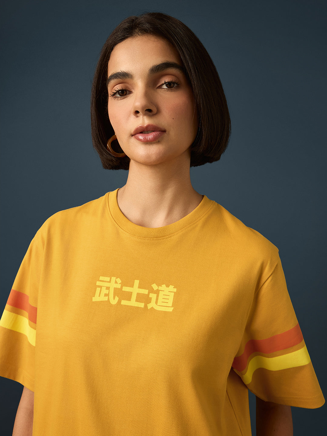 Womens Short Sleeve Printed Oversized Fit Tshirt 