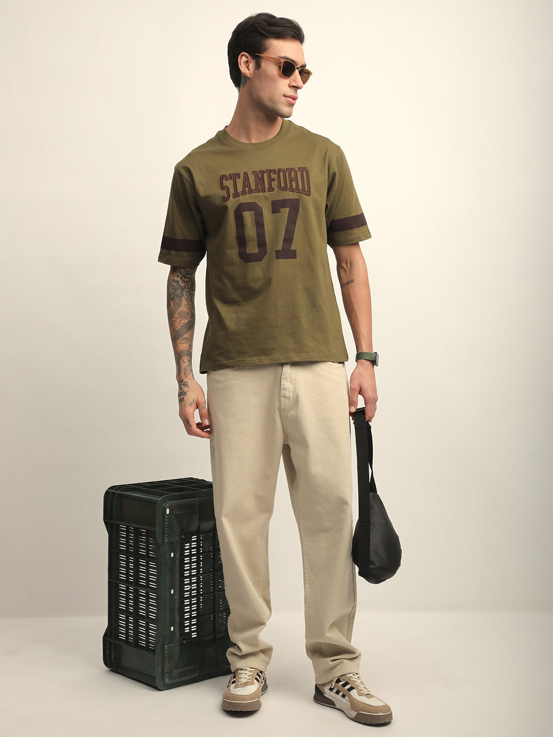 Mens Half Sleeve Round Neck Printed Oversized Fit Tshirts