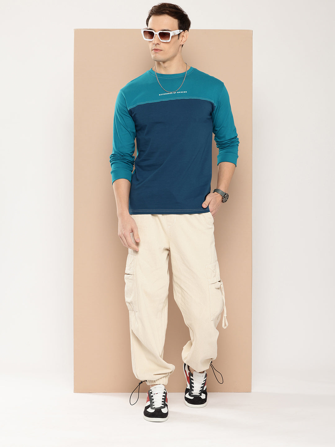 Mens Full Sleeve Round Neck Printed Regular Fit Tshirts