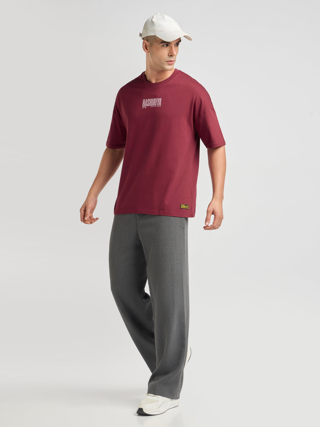 Mens Printed Oversized Half Sleeve Round Neck Tshirt
