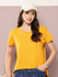 Womens Half Sleeve Round Neck Solid Boxy Fit Tshirts