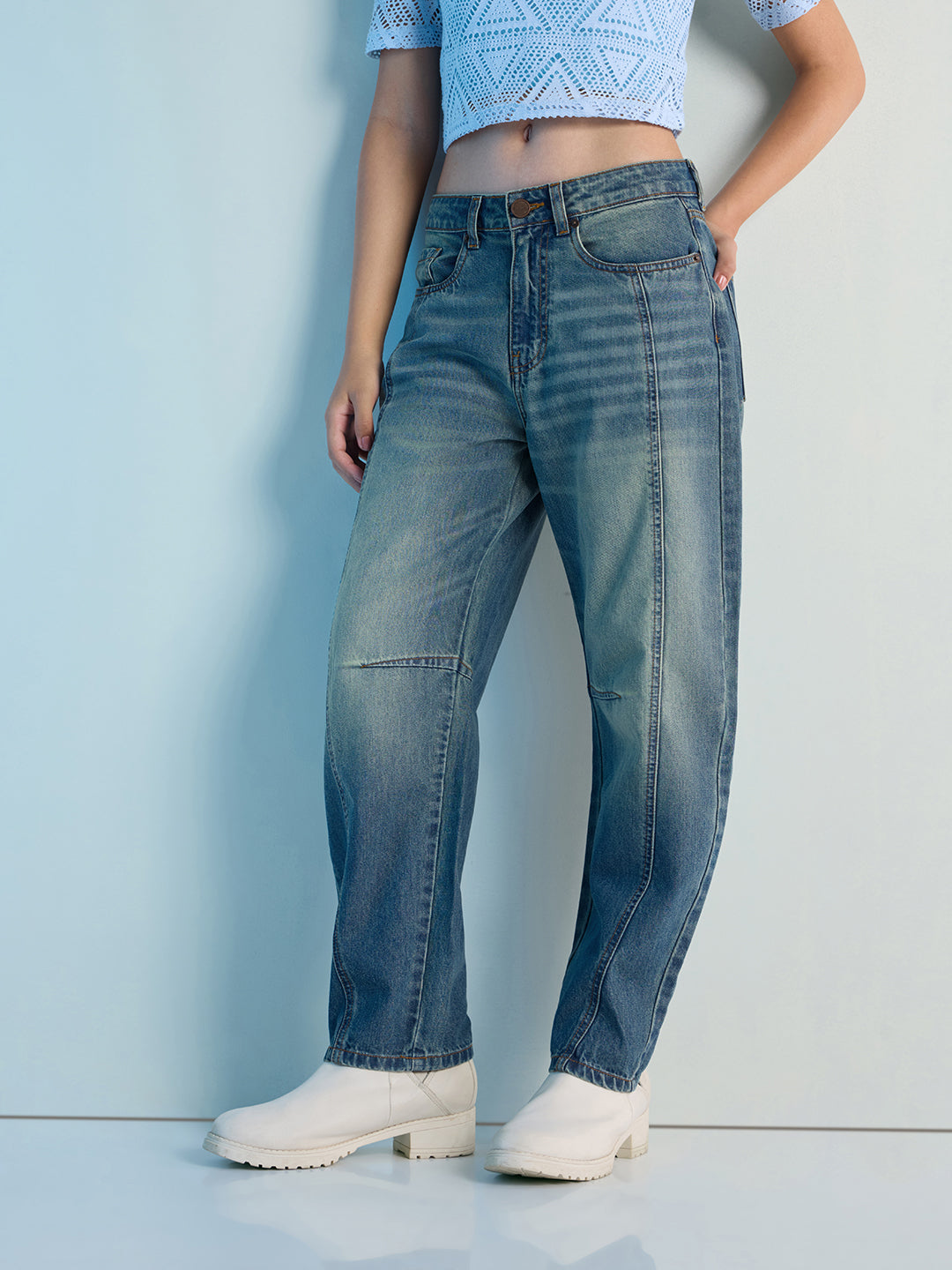 Womens Boot Cut Strech Denim Jeans Pant