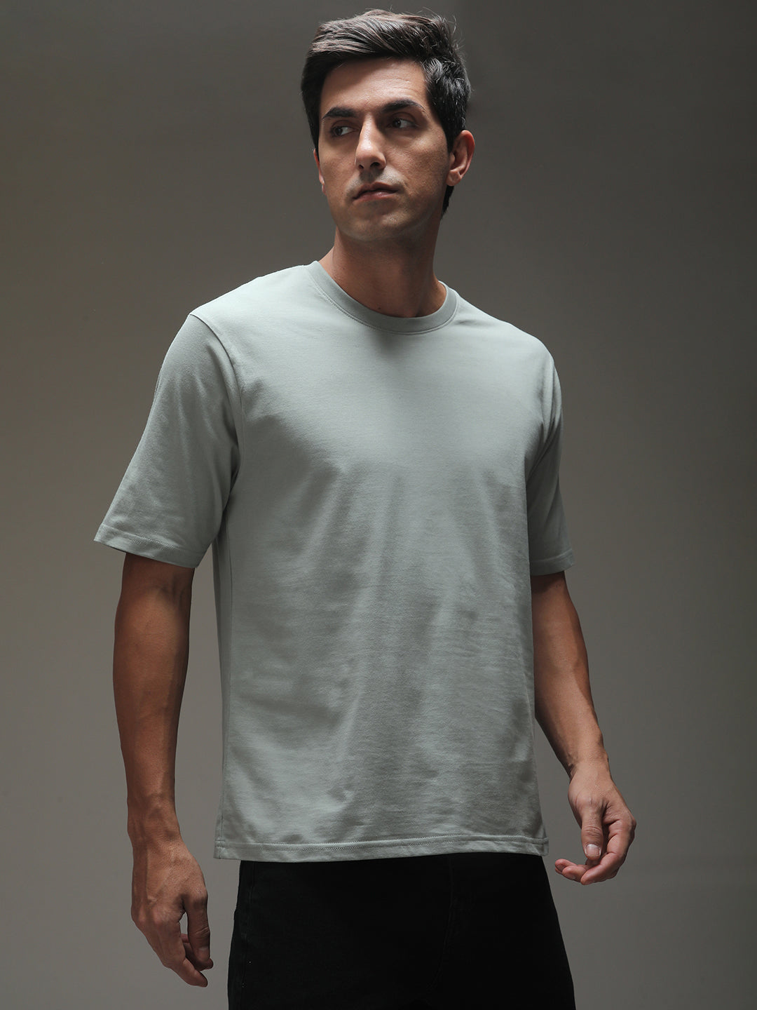 Mens Half Sleeve Round Neck Back Printed Oversized Fit Tshirts