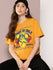 Womens Half Sleeve Round Neck Printed Oversized Fit Tshirts
