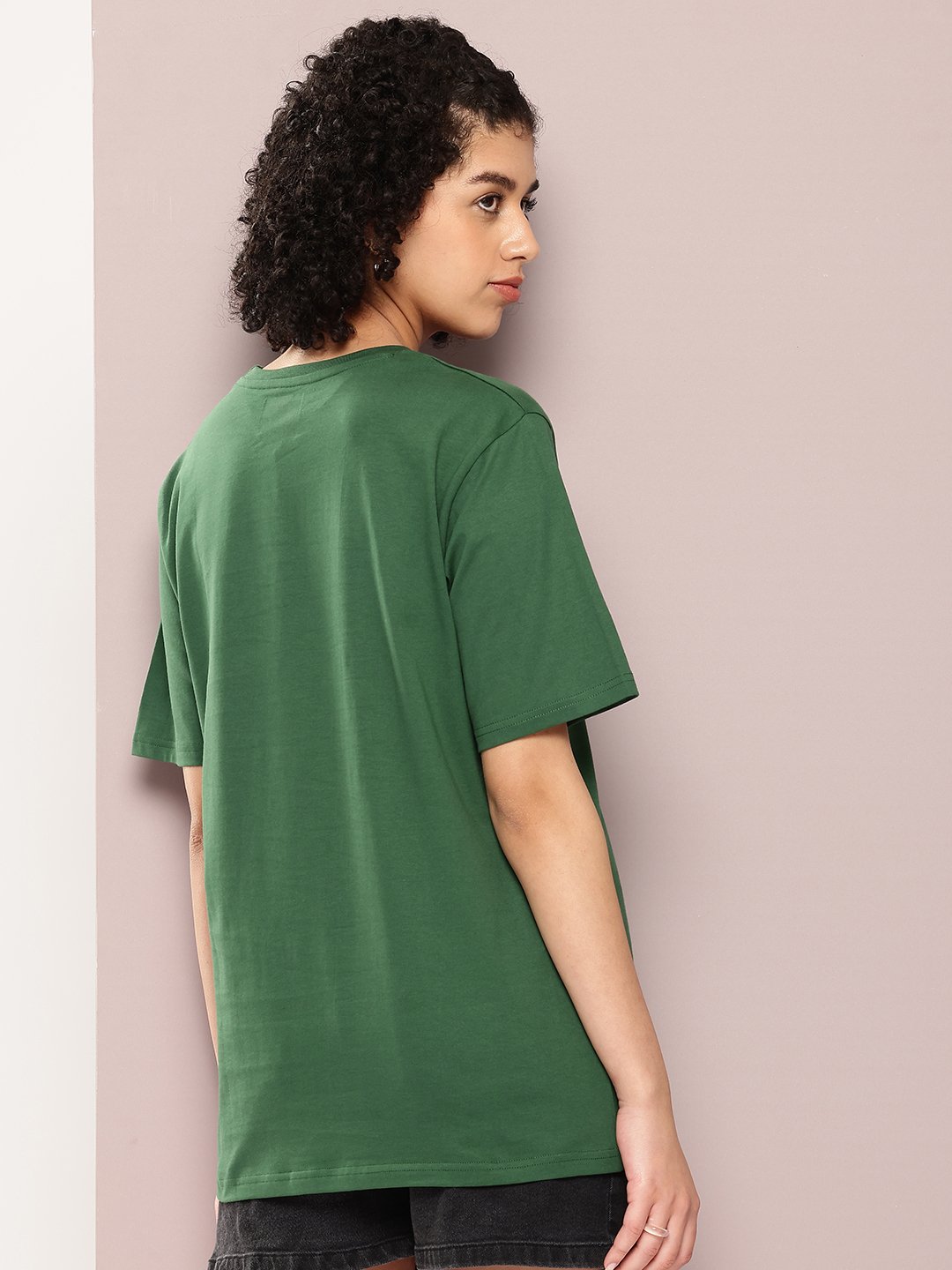 Womens Half Sleeve Round Neck Oversized Fit T-Shirts