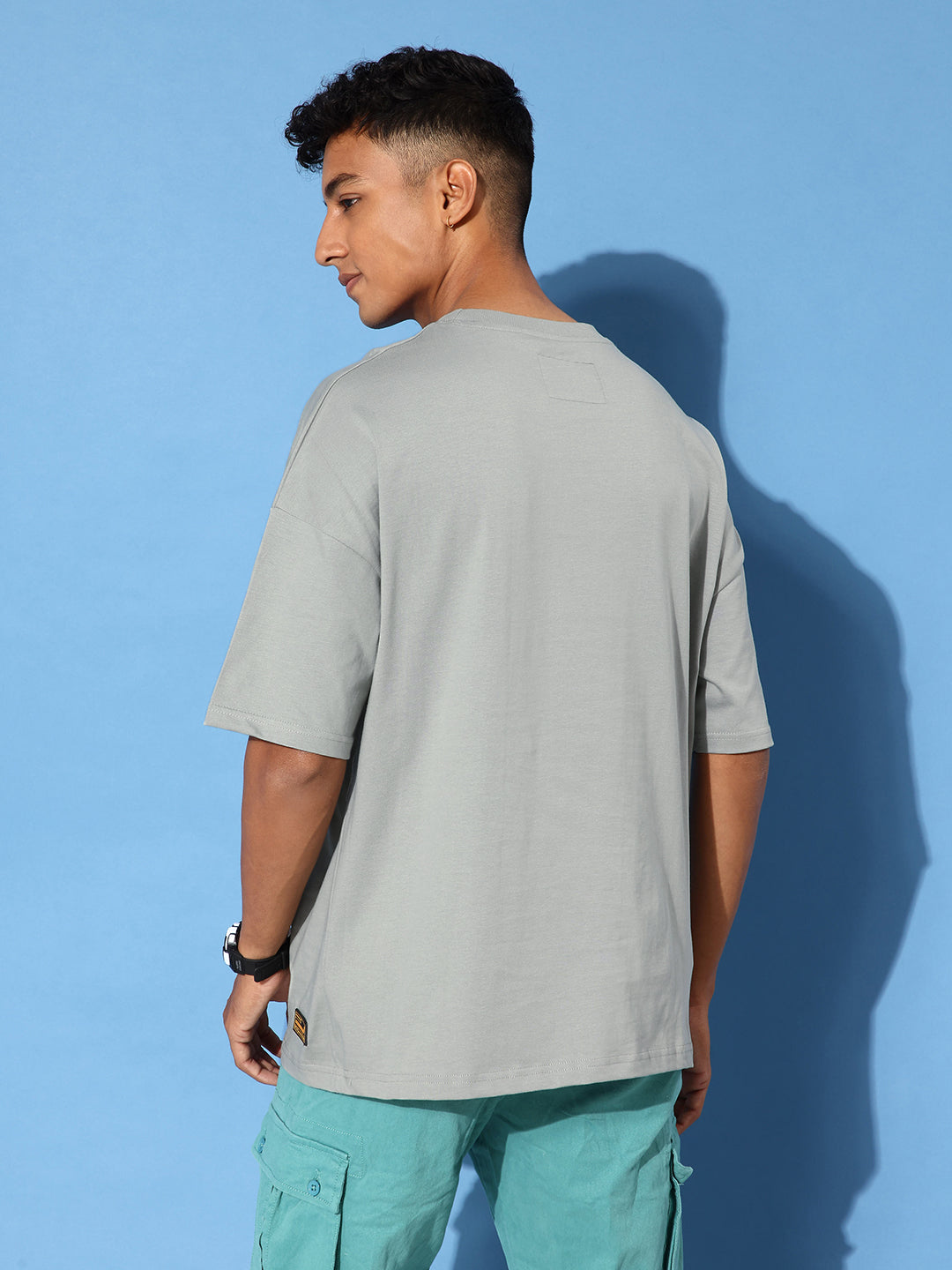 Mens Half Sleeve Drop Shoulder Printed Oversized Fit T-Shirts