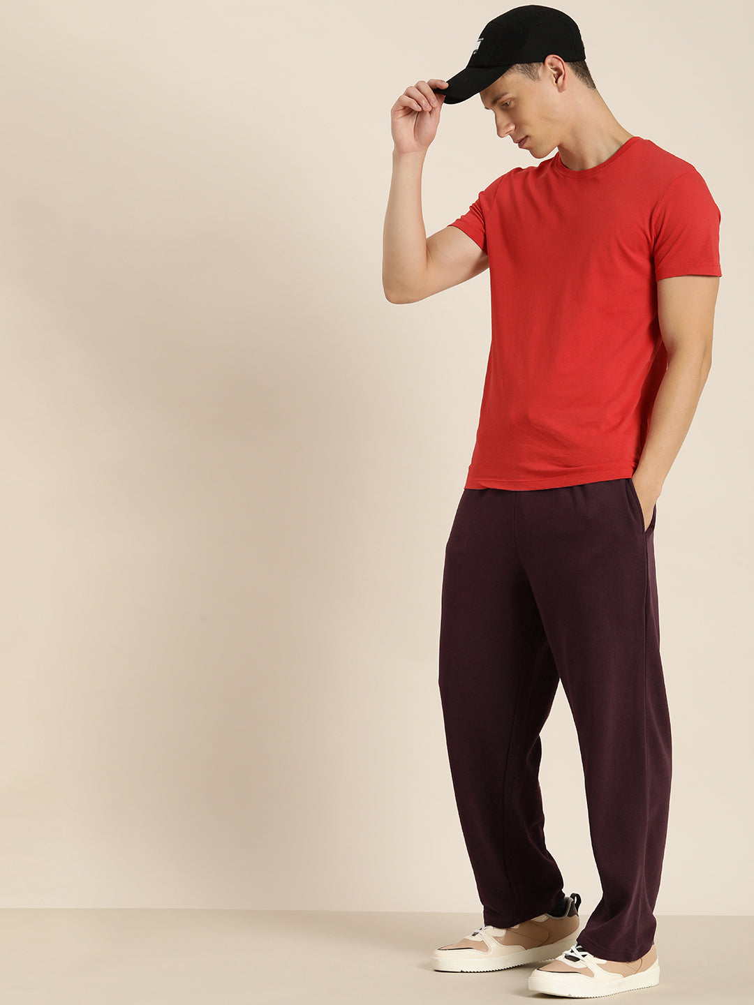 Men Lightweight Relaxed Fit Baggy Korean Pant