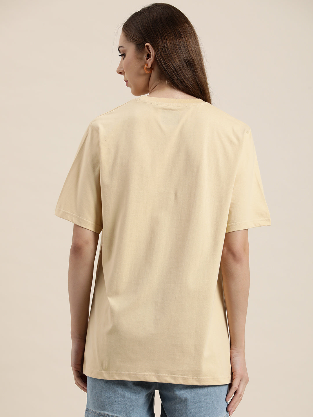 Womens Half Sleeve Round Neck Oversized Fit T-Shirts