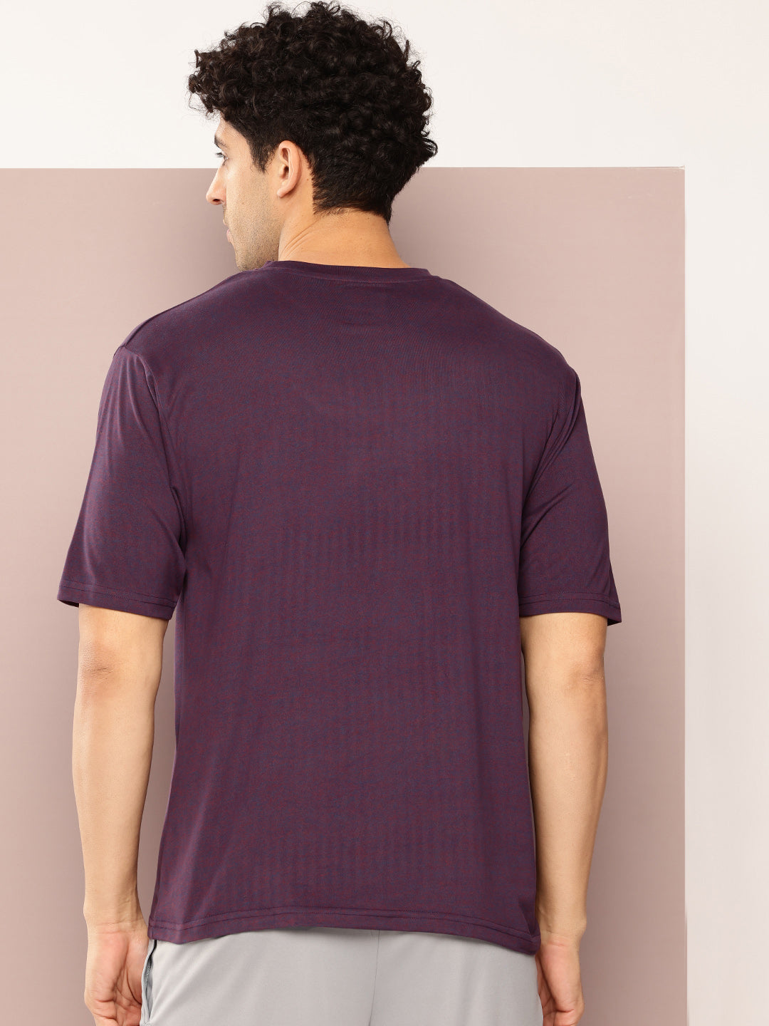 Mens Short Sleeve Round Neck Oversized Polyster Tshirt