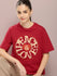 Womens Short Sleeve Round Neck Oversized Fit T-Shirt