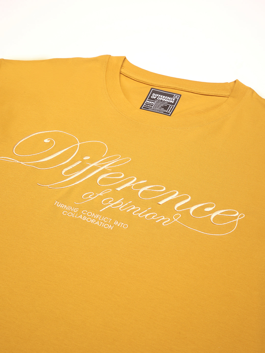 Mens Half Sleeve Round Neck Embroidered Oversized Fit Tshirts