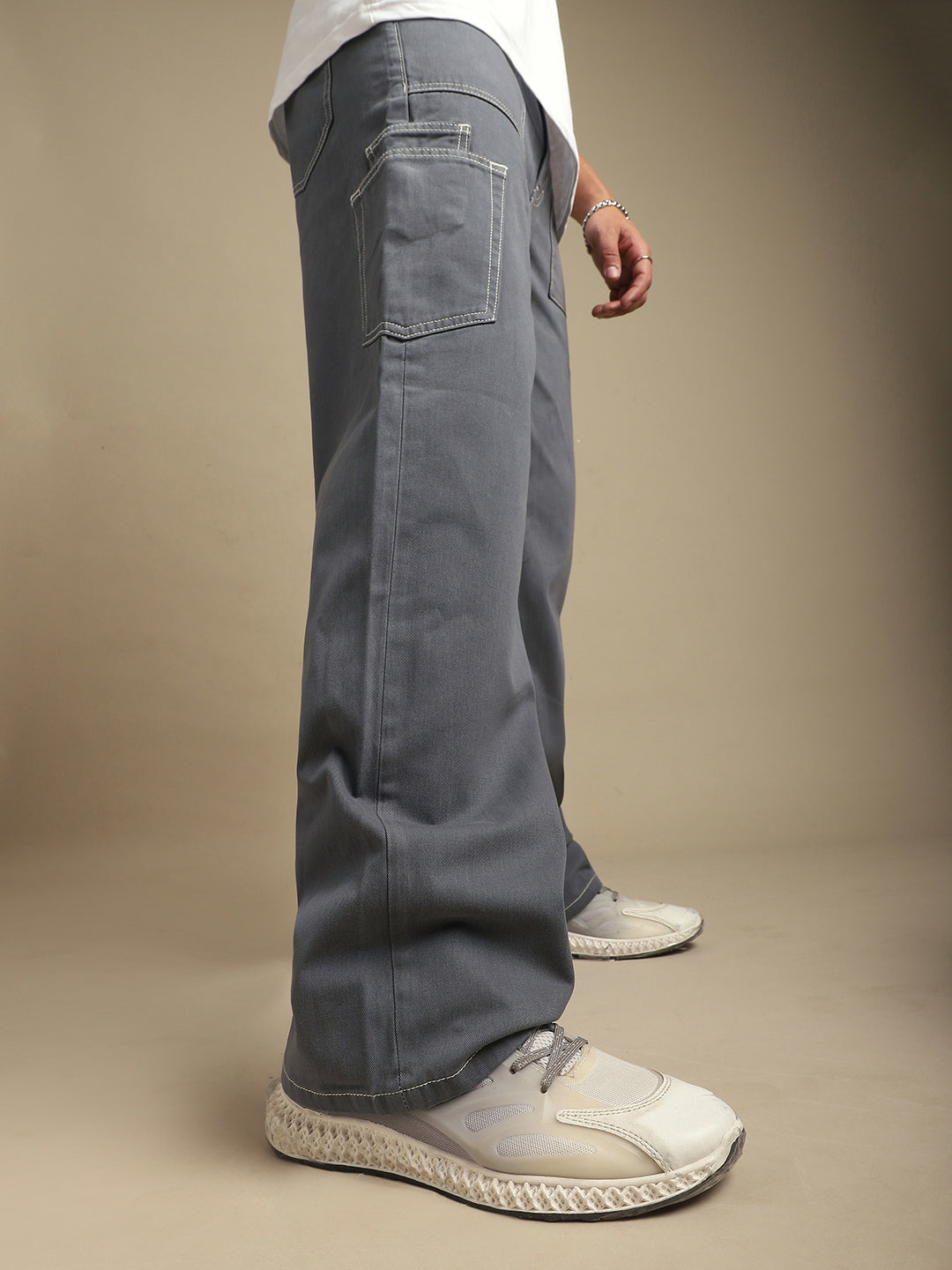Men Plain Cargo Jeans